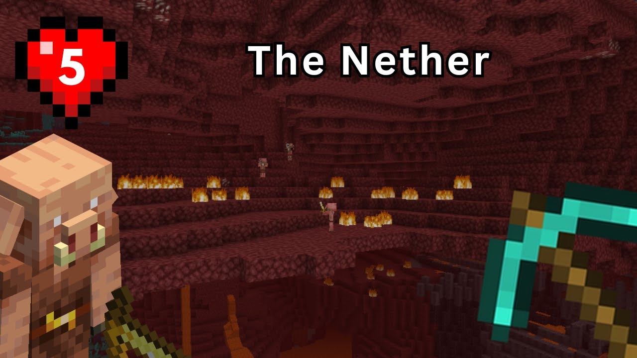 Day 5 Minecraft Survival Singleplayer: The Nether