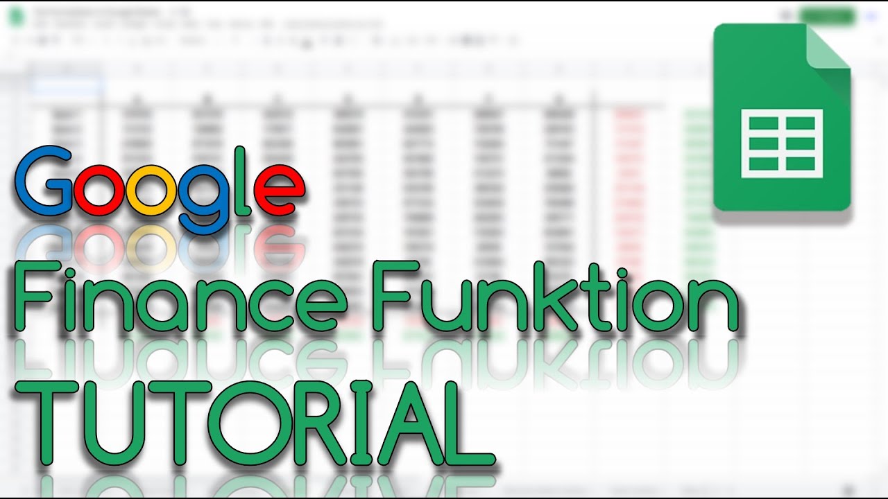 Google Finance Funktion - Google Sheets Tutorial