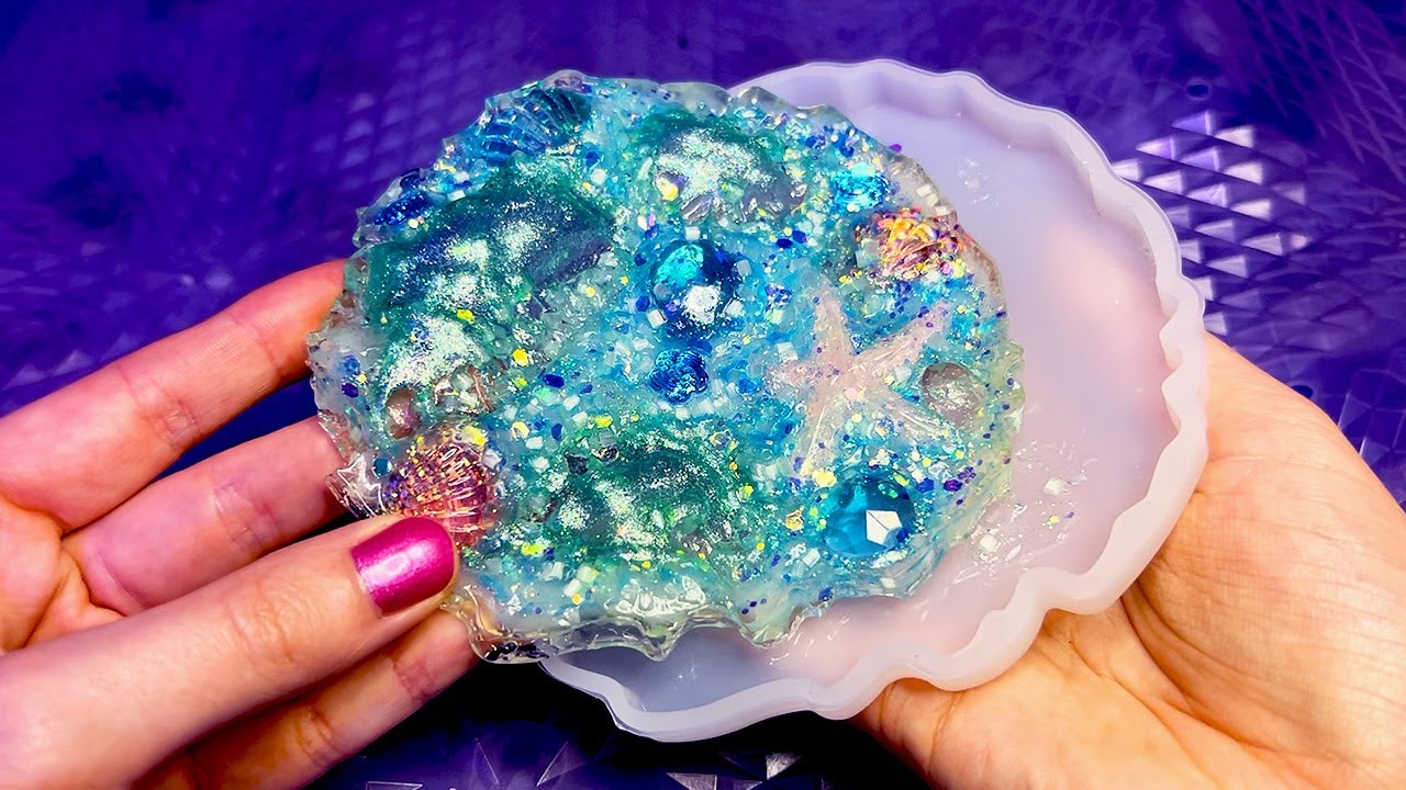 ASMR Making an Ocean Glue Peeling 🌊 (Whispered, Tracing)