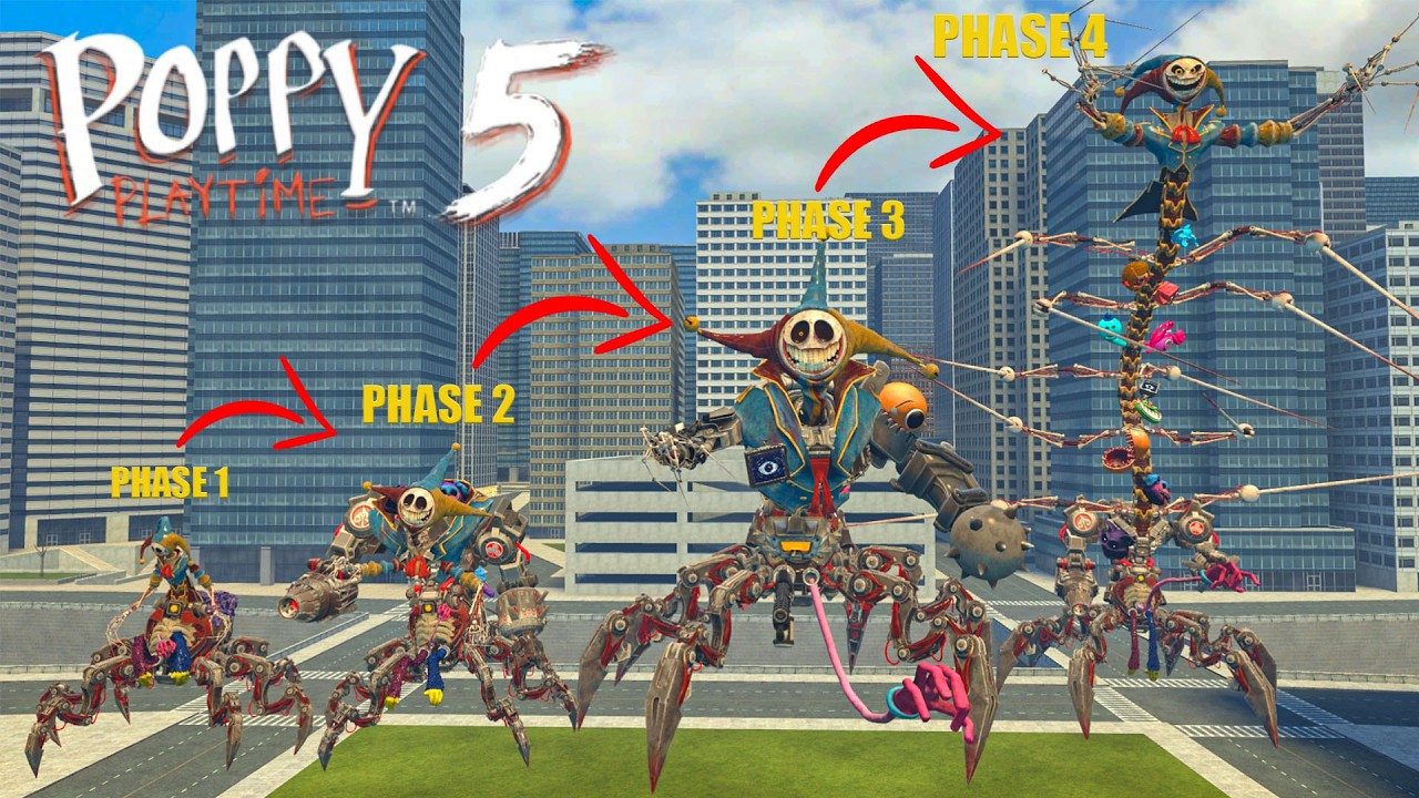 EVOLUTION OF NEW PROTOTYPE PHASE 4 FROM POPPY PLAYTIME CHAPTER 5 in Garry's Mod!