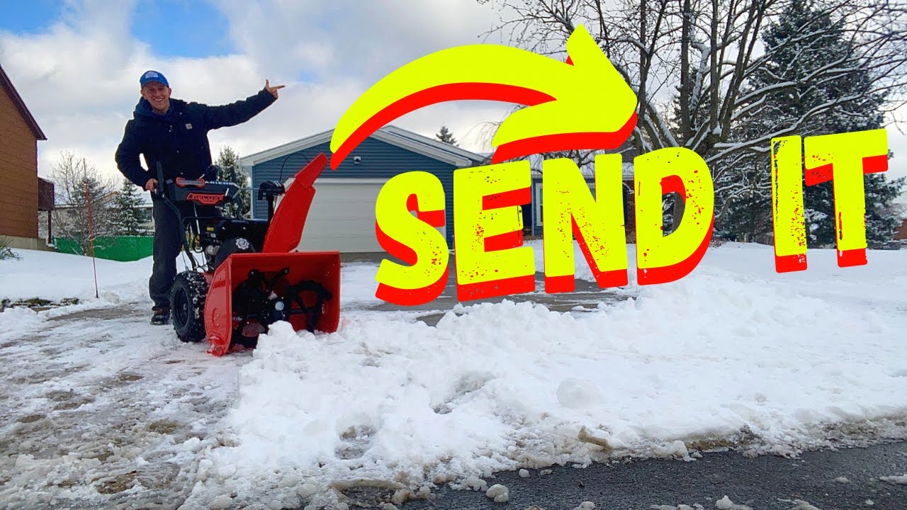 THROW HEAVY WET CURB SNOW FARTHER WITH AN ARIENS DELUXE 24 SNOWBLOWER (Impeller Kit Install)