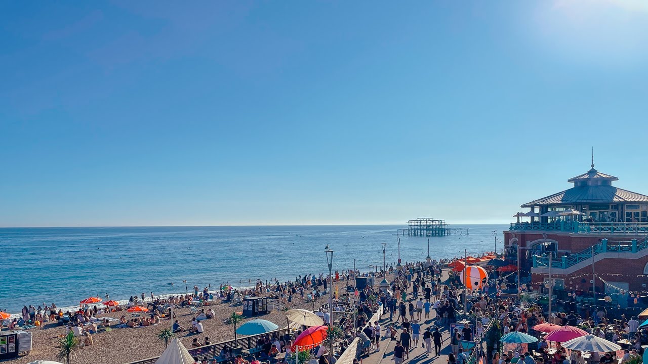 [4K] Exploring Brighton - UK Best Tourist Attractions | Brighton Beach | East Sussex