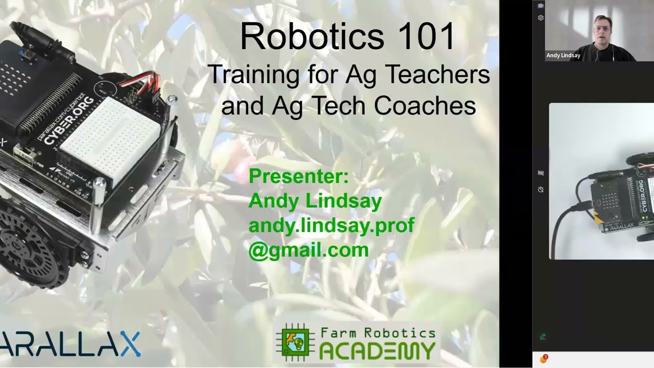 Robotics 101 Training for Ag Teachers and Ag Tech Coaches - Class 4
