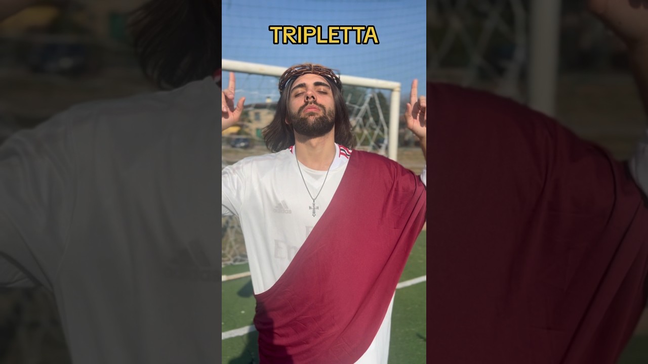 Un aiutino dall&rsquo;alto&hellip; ⚽️😱 #calcio #soccer #football #partita #shorts #tripletta