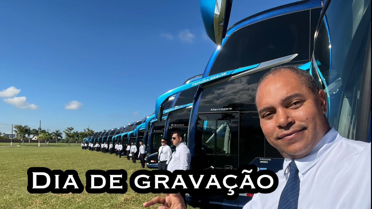 Dia de gravação dos ônibus da Pedra Azul Turismo
