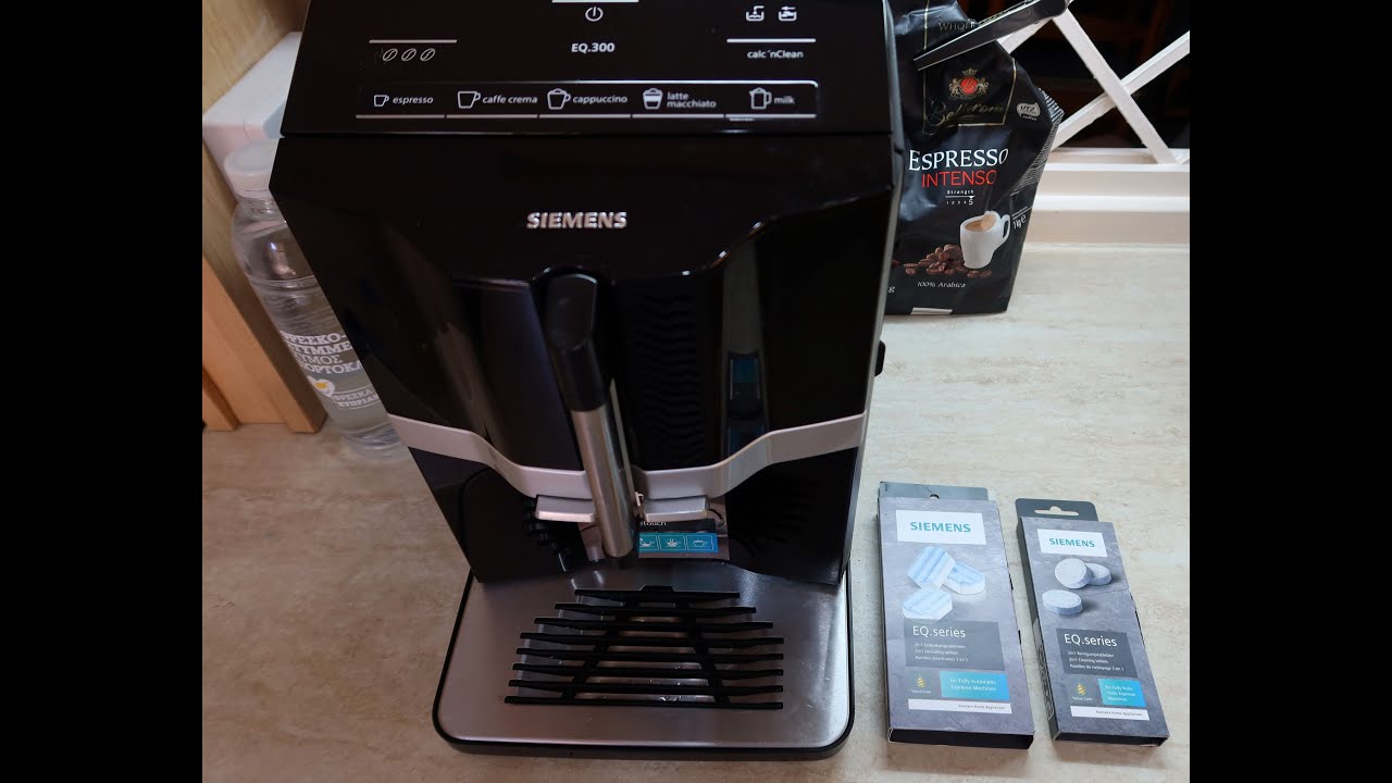 How to descale Siemens EQ.300 with original Siemens tablets,  Calc 'n Clean. Is original better?