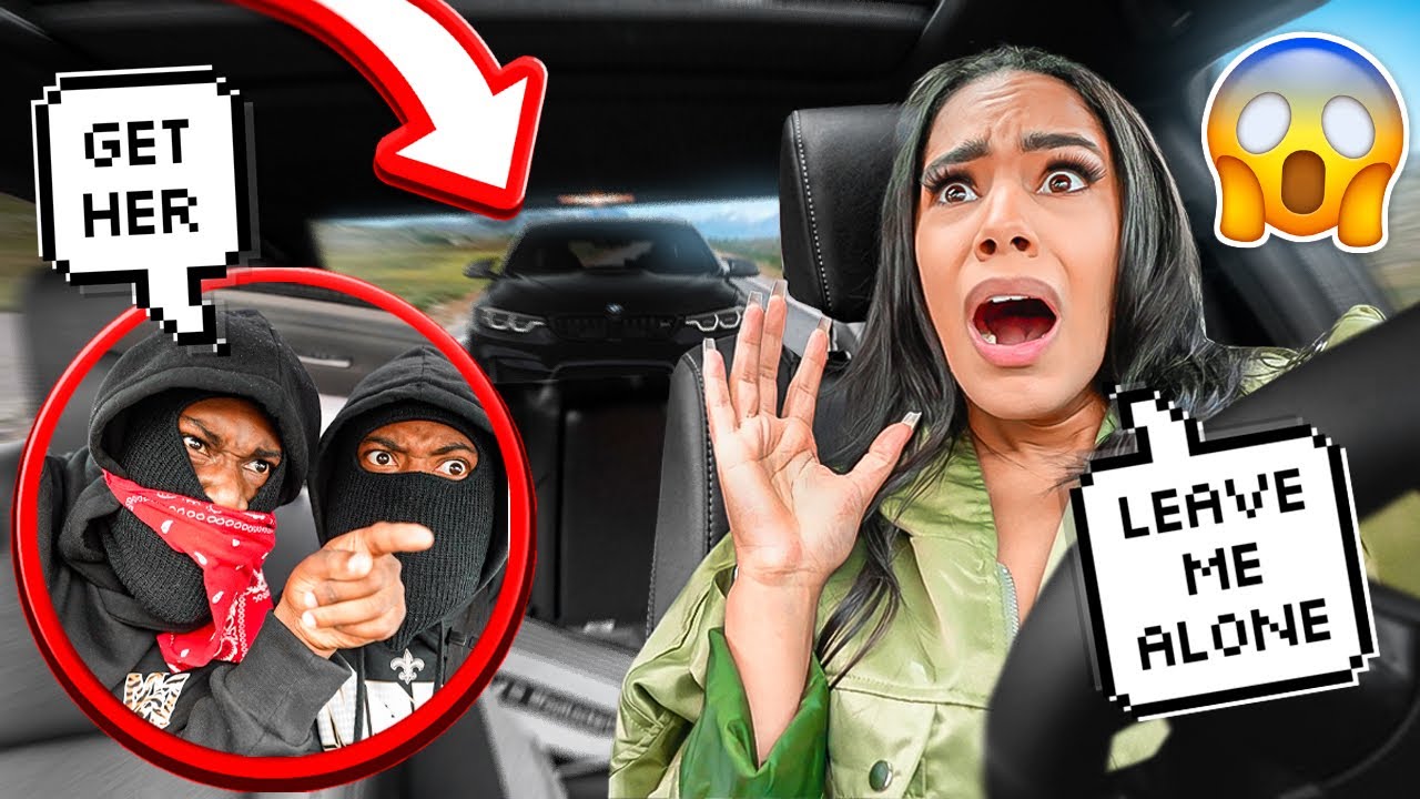 Following My GIRLFRIEND DISGUISED As A ROBBER! *GETS INTENSE*
