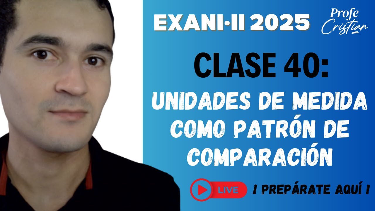 Clase 40: Unidades de medida como patrón de comparación | Exani II 2025
