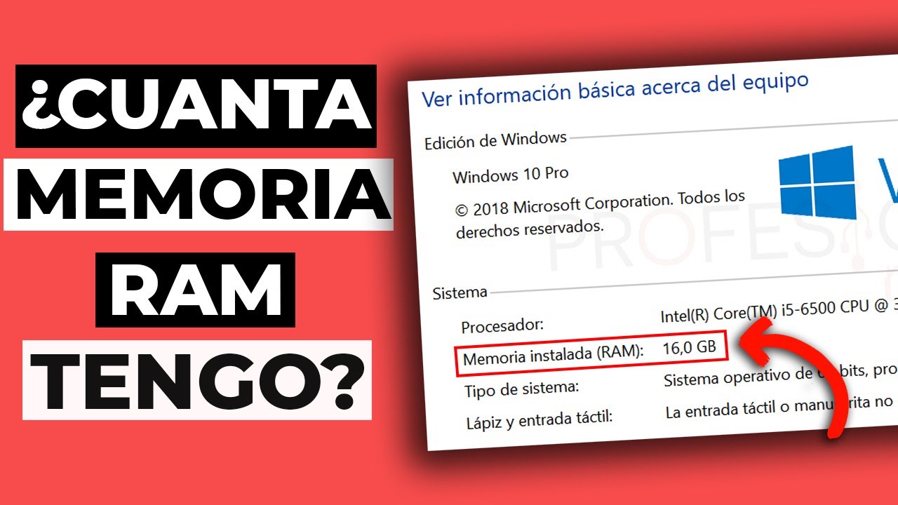 C&oacute;mo Saber Cuanta Memoria RAM Tiene Mi PC - R&aacute;pido y F&aacute;cil 2023