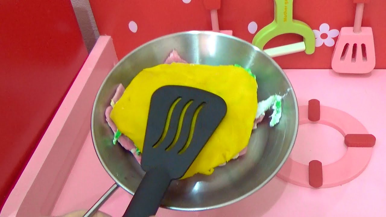リアルおままごと✨ねんどのおこのみやきFake Cooking