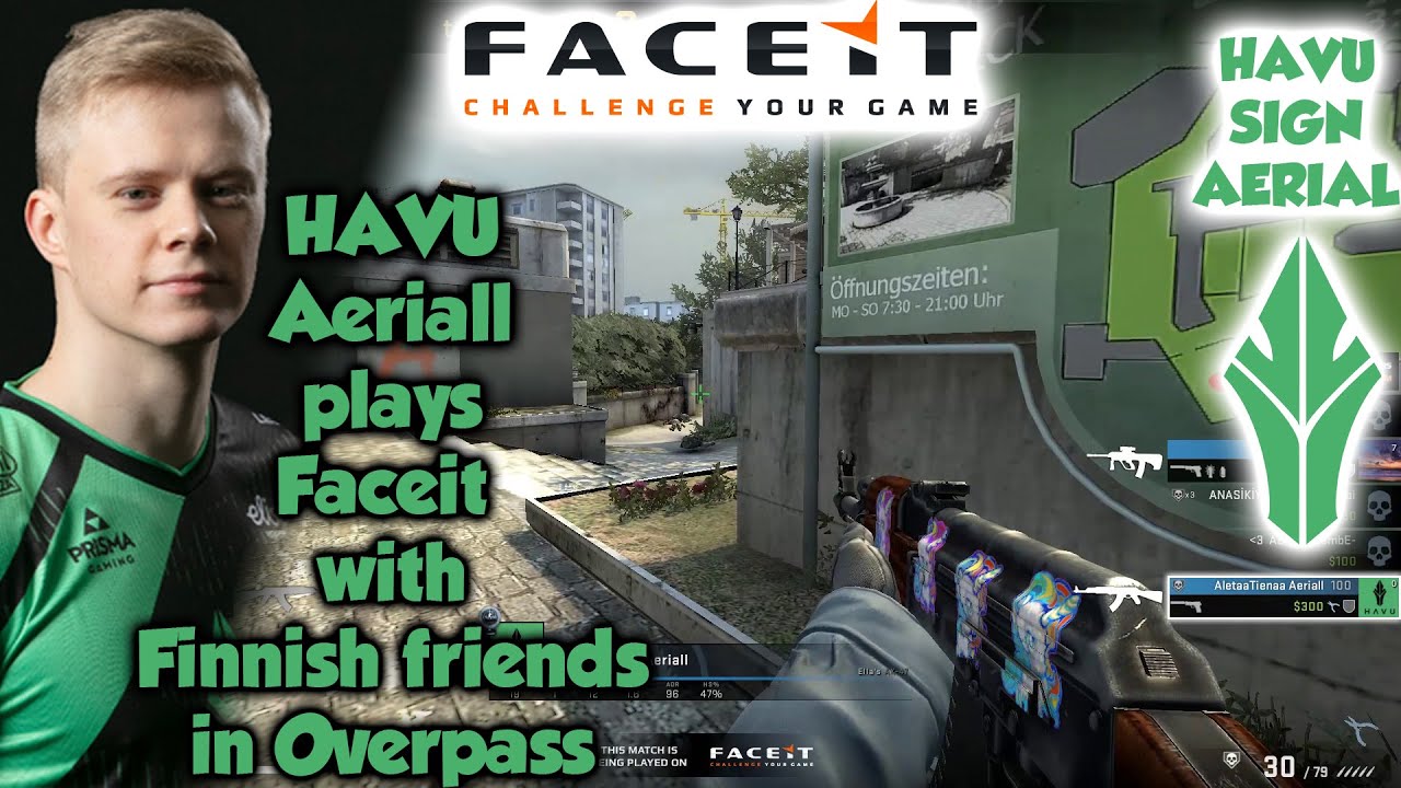 HAVU Aerial ON FIRE at Faceit with Finnish Friends in Overpass