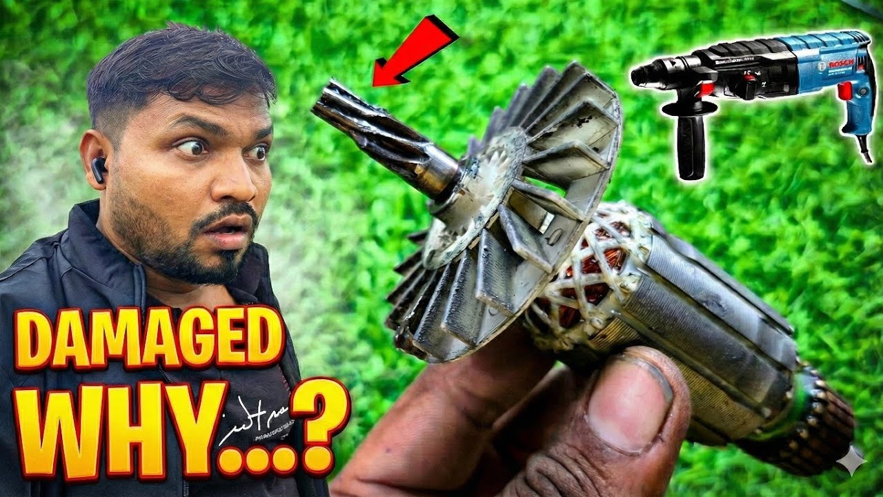 ▶️ Hammer drill machine Repair || 2-26mm hammer drill machine Armature Damage problem