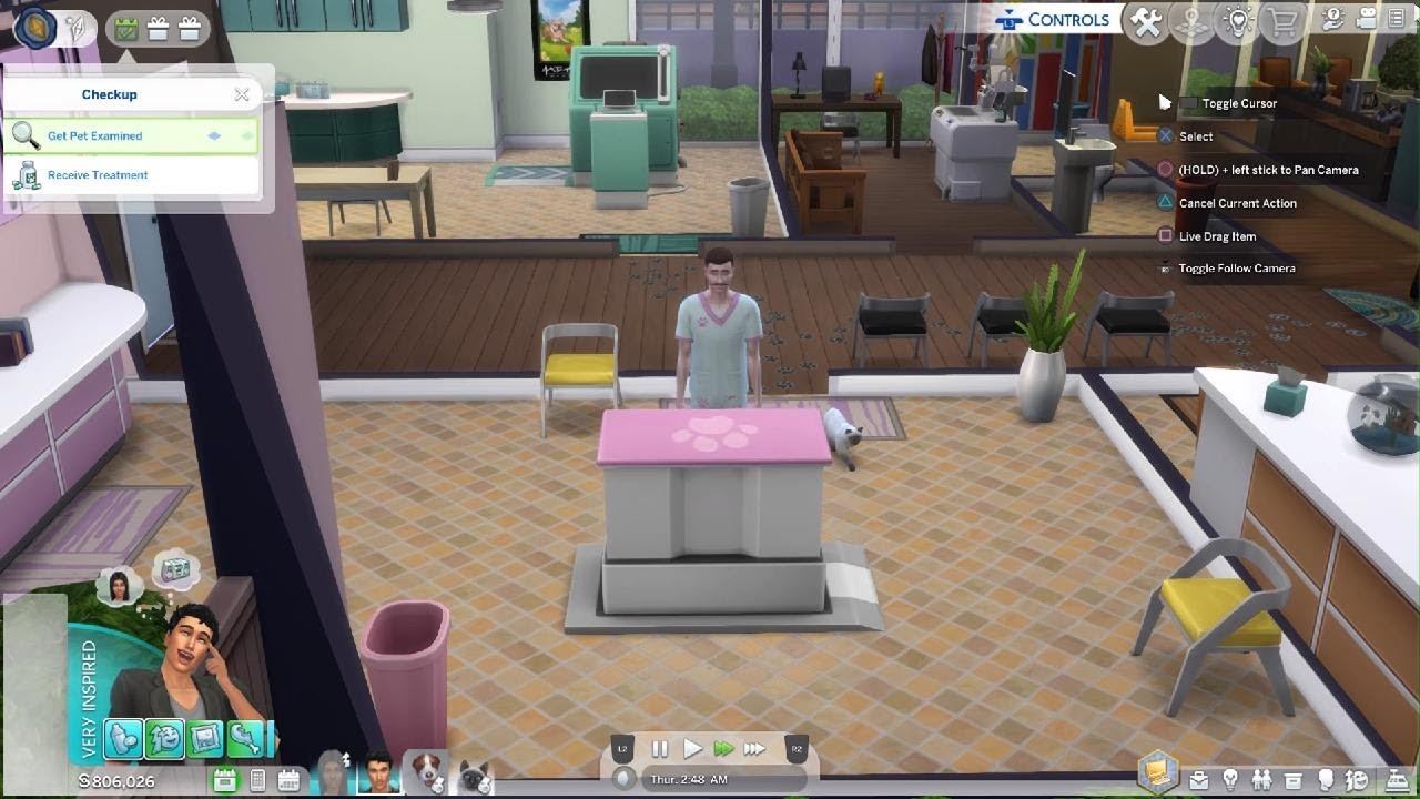The Sims 4Getting a biscuit spayed.