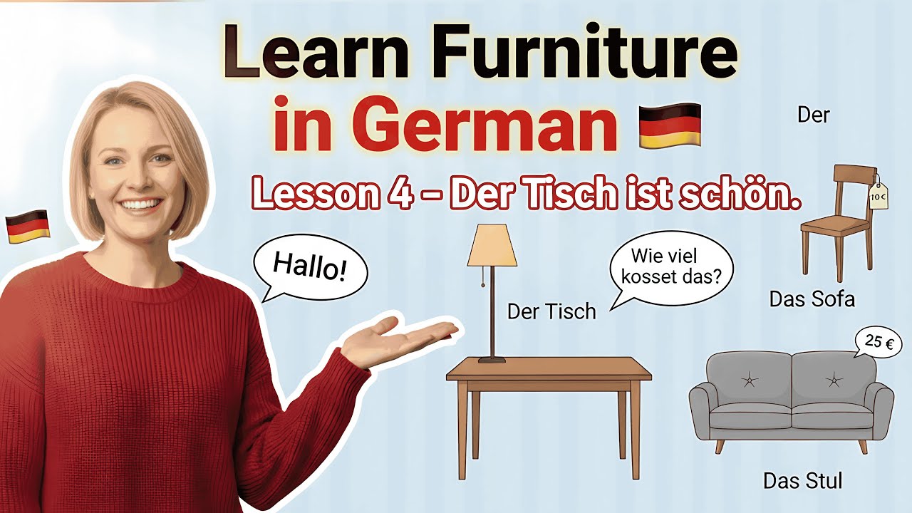 Learn German Furniture Fast With Fun Pictures!