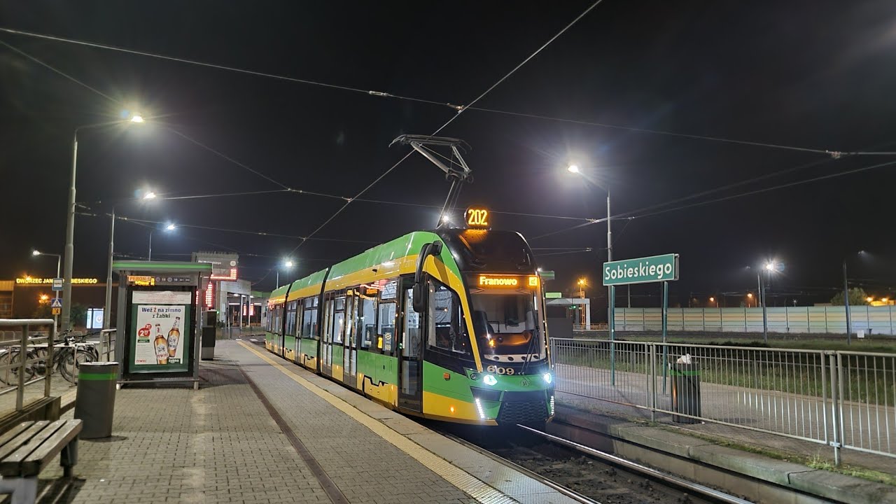 MPK Poznań - 🚊202 (Kabina) 🔀 | Moderus Gamma LF 02 AC #609 