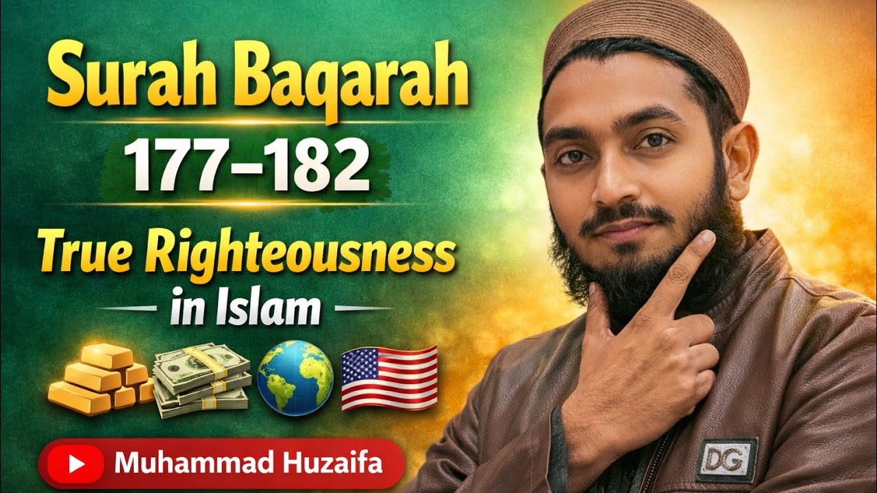 Surah Baqarah 177–182 | True Righteousness in Islam | live Dar e Quran | Muhammad Huzaifa