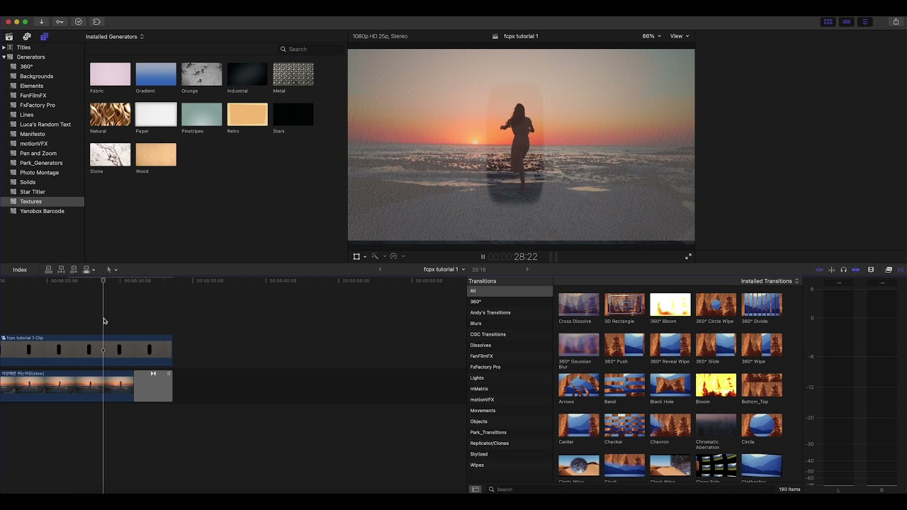 Final Cut ProX Tutorial1(Texture, Title)