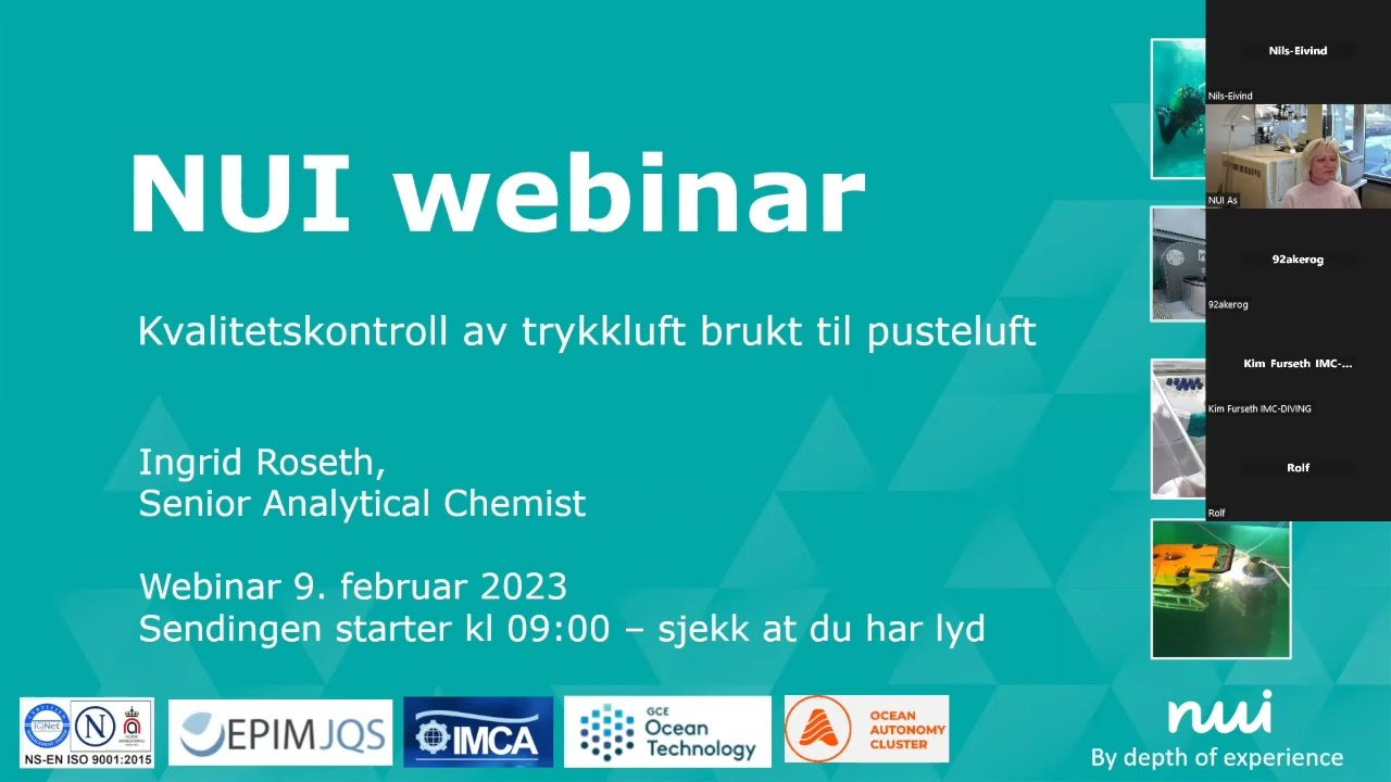 NUI Webinar om pusteluft og -gass