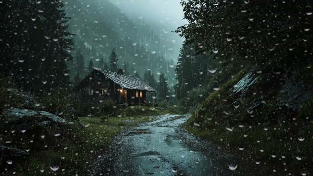 Soothing Rainstorm & Rolling Thunder 🌧🌩 Relaxing Ambience for Deep Sleep & Stress Relief