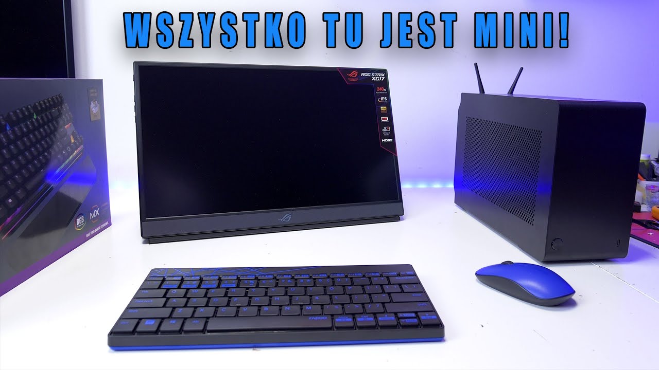 Mini gamingowy pc w obudowie o pojemności 7 litrów + mini akcesoria.