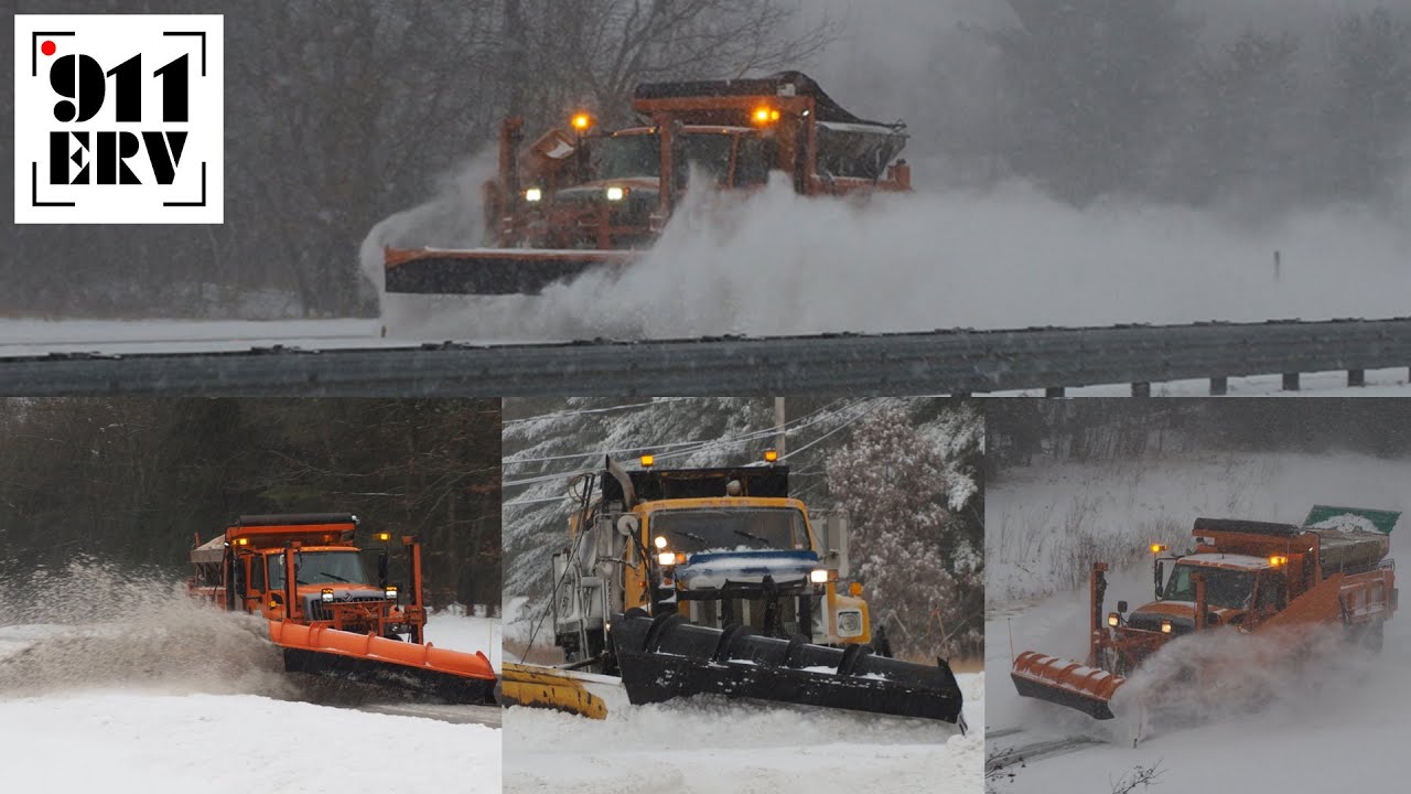 Snowplows in Action Compilation | Plows Working During Blizzard and Other Winter Storms