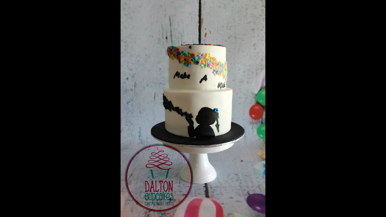 Silhouette Make A Wish Cake