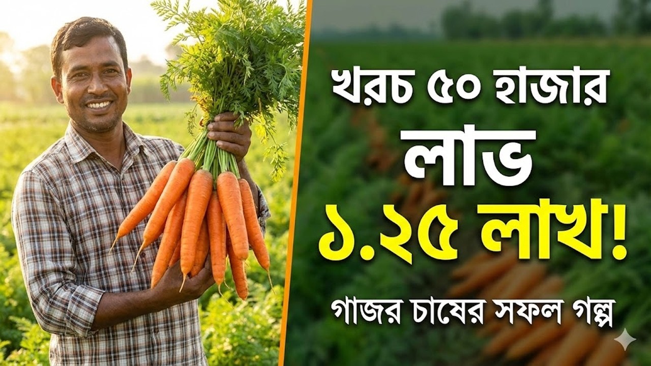 ৫০ হাজার টাকা খরচে লাভ ১ লাখ ২৫ হাজার! আলুর চেয়ে লাভজনক গাজর চাষ | কৃষি কথা