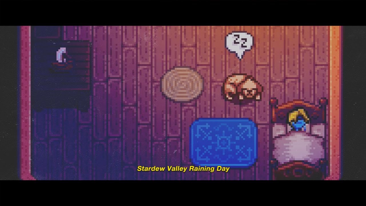 비 오는 날 집에서 모닥불 소리 들으며 꿀잠자기｜스타듀밸리 ASMR (Stardew valley ASMR)