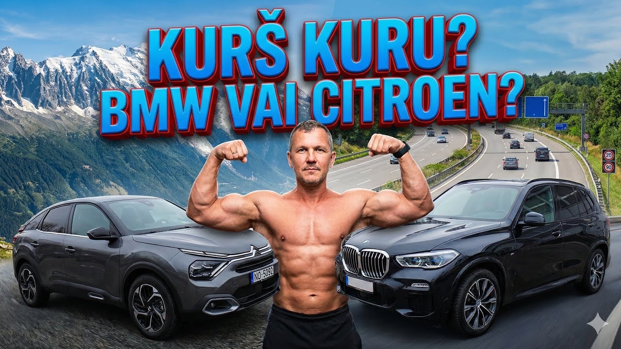 AUTO EXPERTI UN ŽURNĀLISTI KUSTINA CITROEN C4X UN BMW X5 G05 