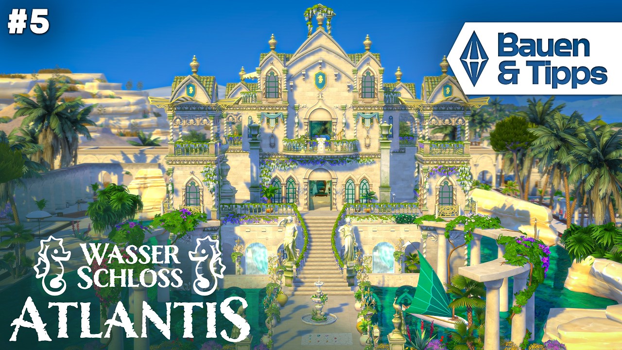 Live Bauen mit Die Sims 4 Krone & Vermächtnis-Pack! 👑🏝️🏰 Wasserschloss Atlantis #5