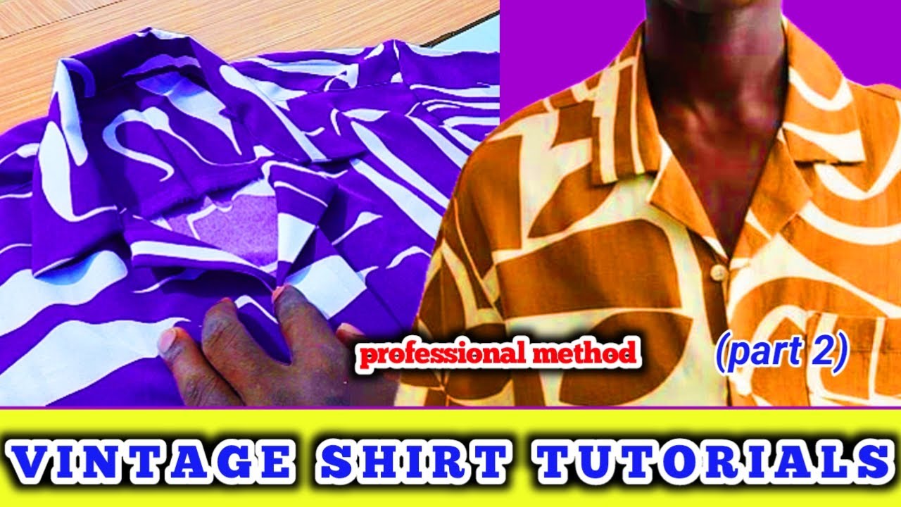 How to Sew VINTAGE SHIRT with it COLLAR(Professional method)#shirtstitching #vintagestyle #collar