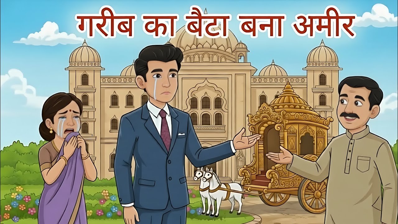गरीबी से राजमहल तक का सफर | Inspirational Hindi Animation | cartoon kahaniya