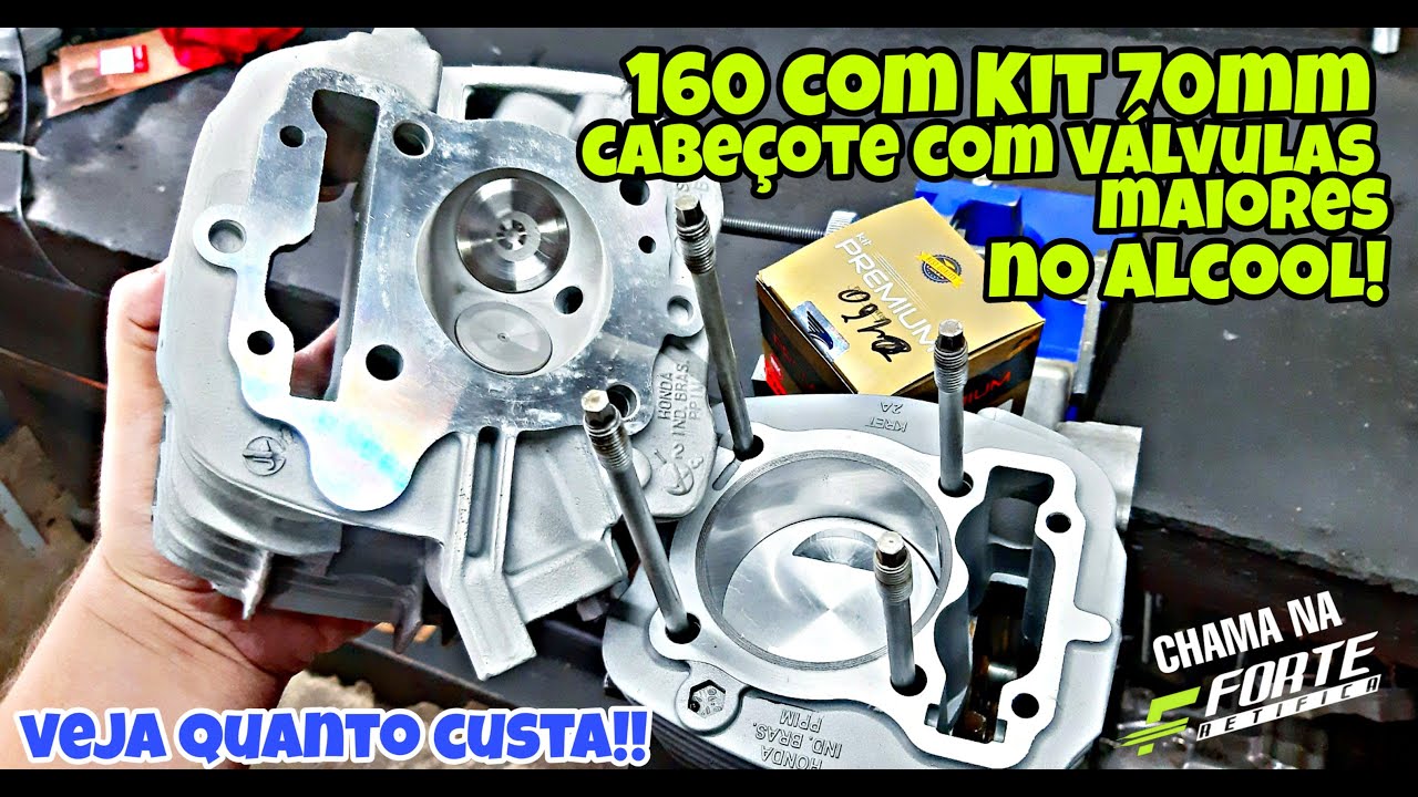 Kit 70mm cg160!!! Veja quanto custa?! Cursado e com valvulas maiores!! Retifica Forte Preparações