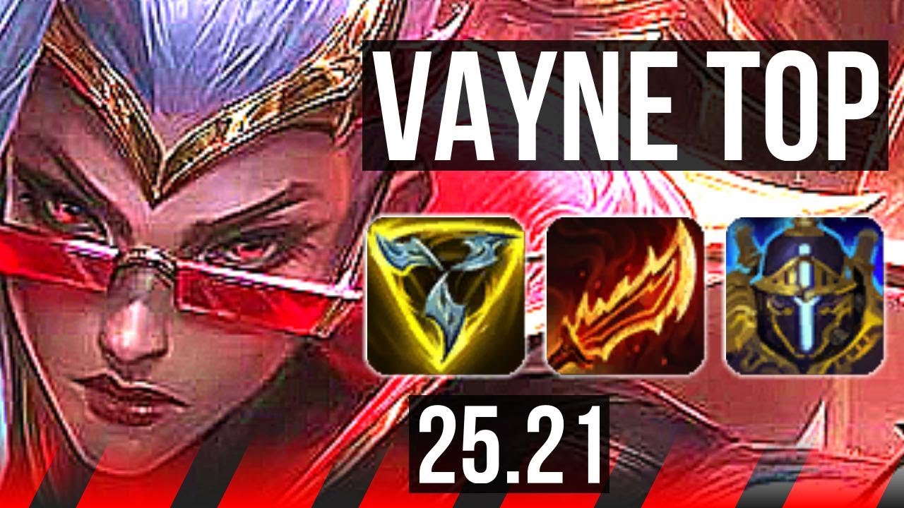 VAYNE vs RENEKTON (TOP) | Rank 1 Vayne, Rank 6, 8 solo kills, 500+ games | EUW Challenger | 25.21