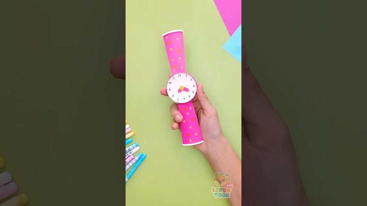 Let's Learn to Understand Time with DIY Paper Watch for Kids! ⌚️🌈 #diy #kids