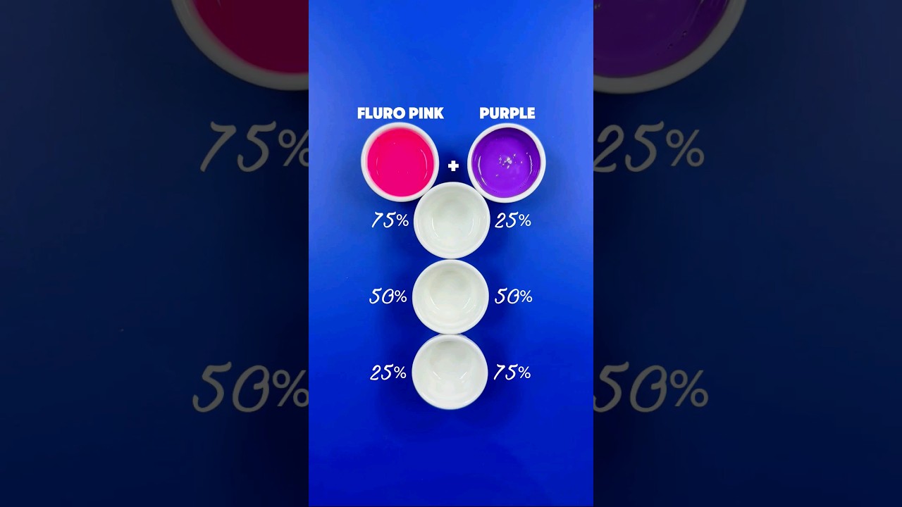 Mention Your Favorite Shade!💕🟣 #colors #paintmixing #colormixing #artvideo #pink #purple #shorts