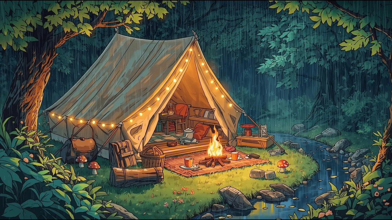 Rainy Tent Ambience ⛺ Thunderstorm & Rain Sounds for Sleep & Deep Relaxation | Archive 06 (3 Hours)