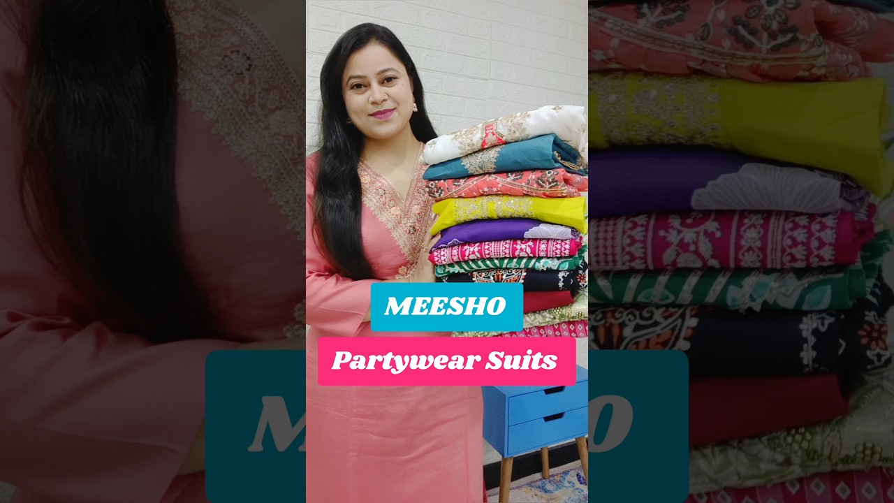 🤗Meesho Partywear Kurti-kurta Dupatta Set 