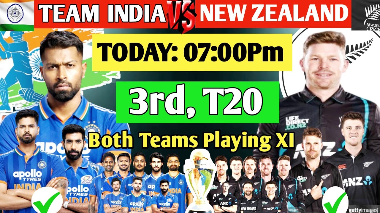 India vs Newzealand 3rd t20 Playing XI | India vs Newzealand t20 Match ||