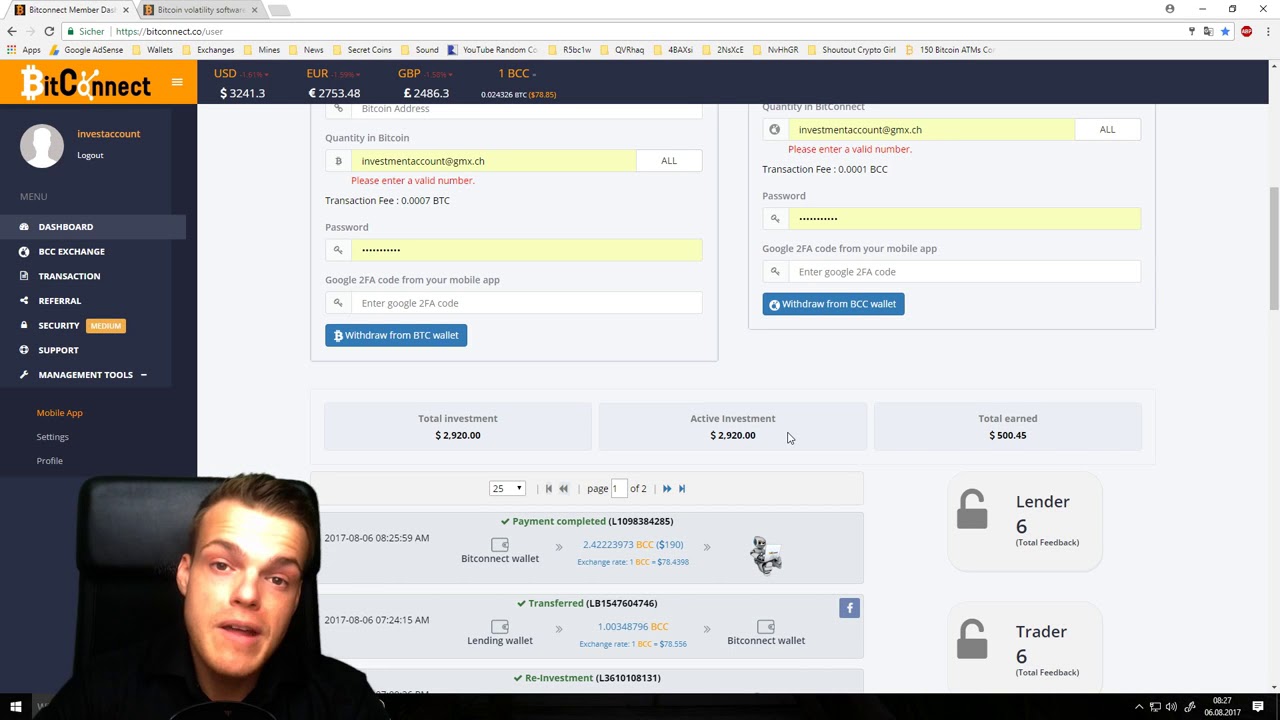 Bitconnect TUTORIAL   First loan guide