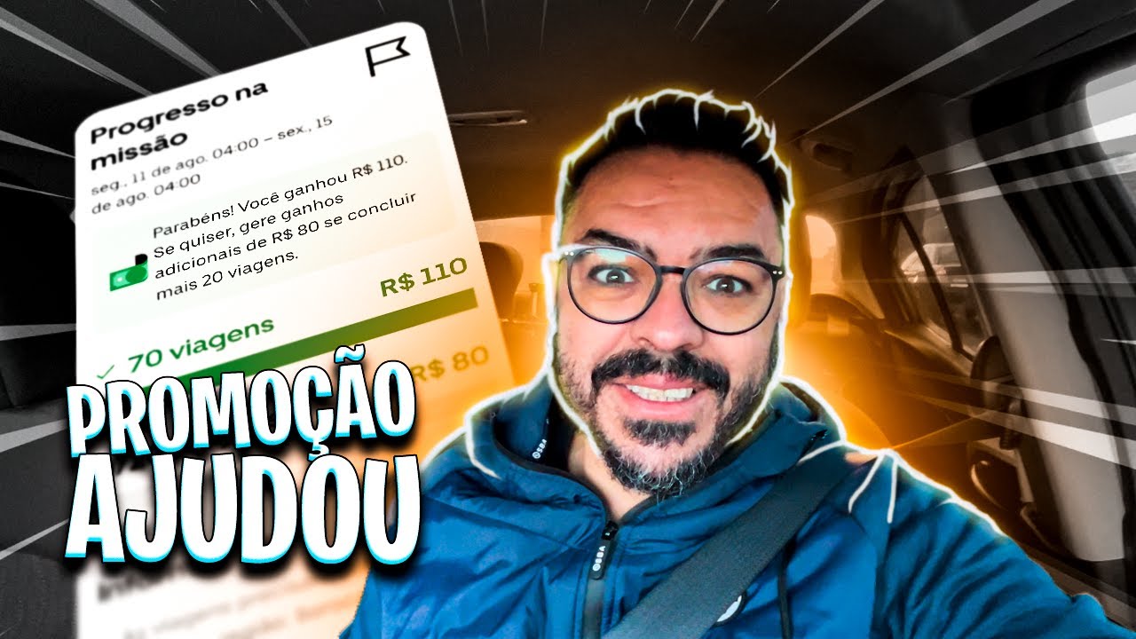 FOQUEI na promo&ccedil;&atilde;o da UBER | rotina de uber 🔥