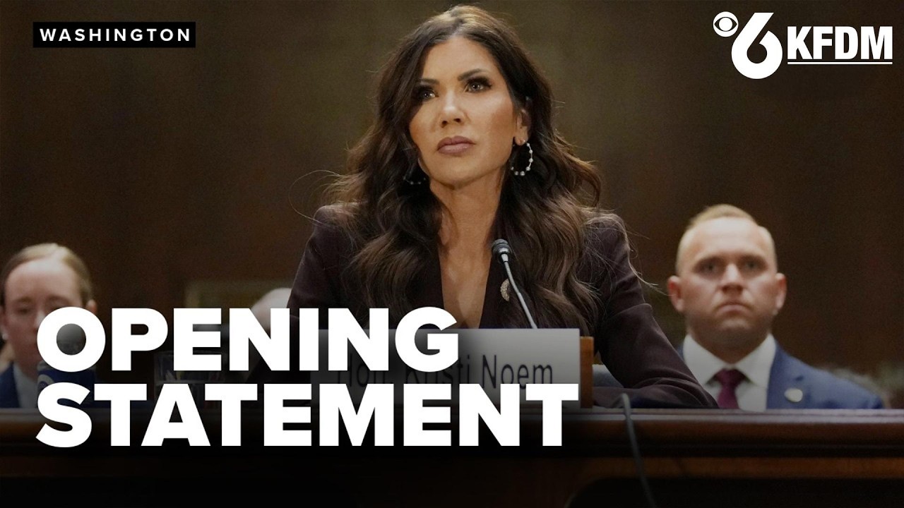 Homeland Security Sec. Kristi Noem delivers opening statement before the Senate Judiciary Committee