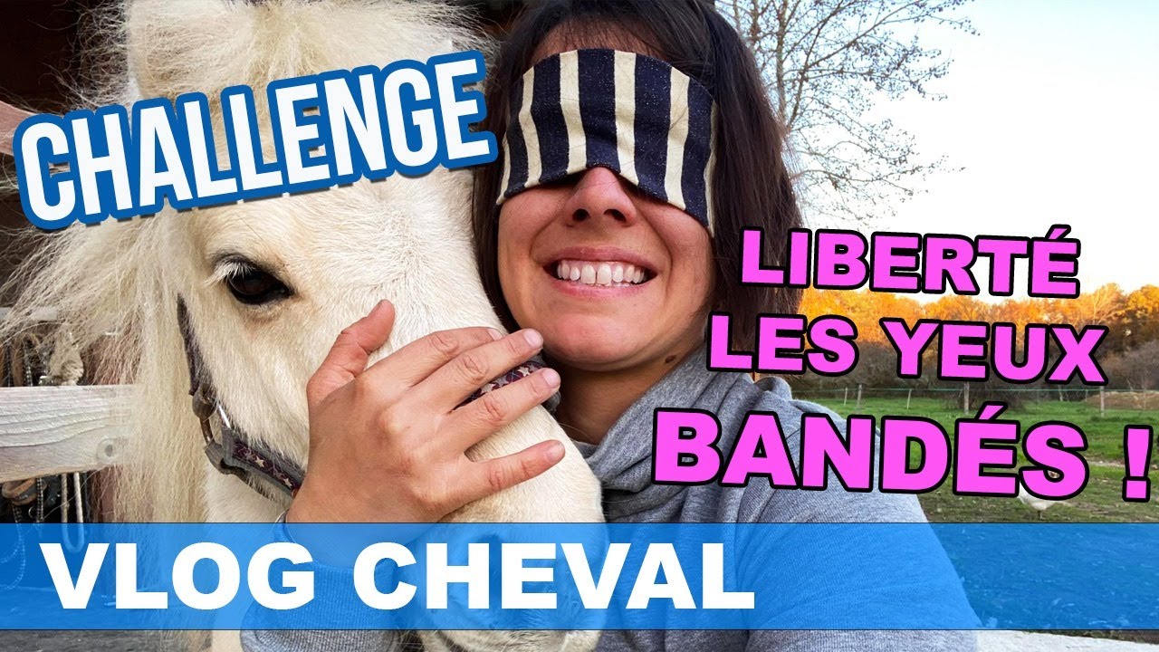 [VLOG CHEVAL] Challenge ! Liberté à pied à l'aveugle!