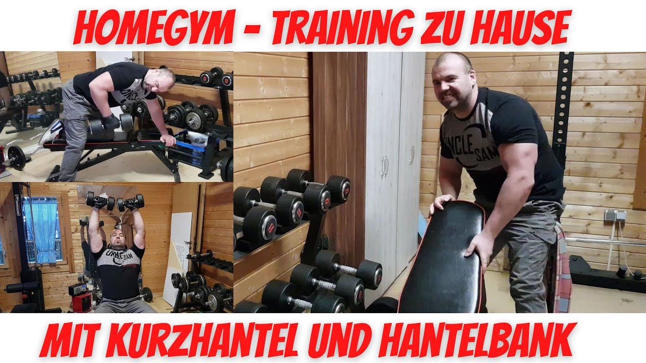 Training zu Hause im Home Gym | speziell Kurzhantel und Hantelbank