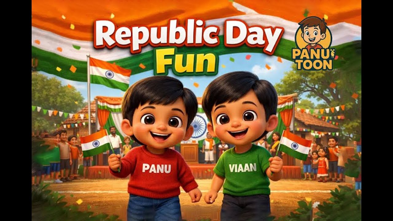 Panu & Viaan Republic Day  🇮🇳Cartoon #hindikidsstory