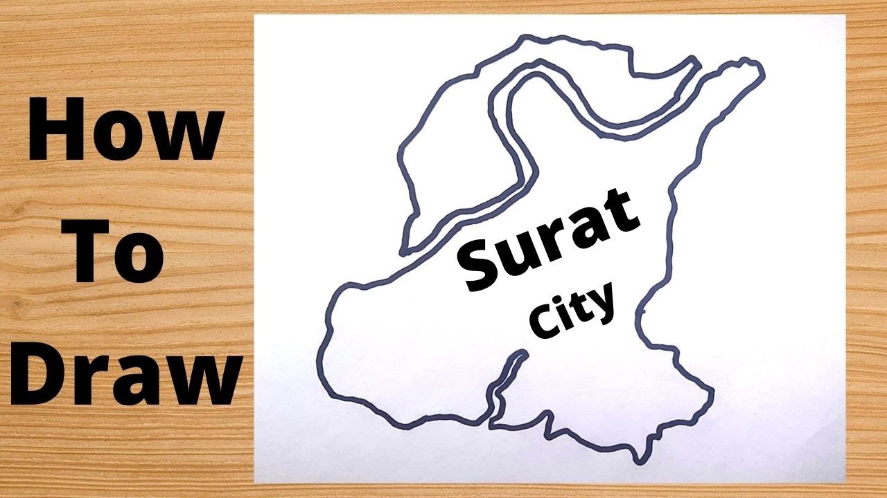 Drawing Surat City Map - Simple for Beginners