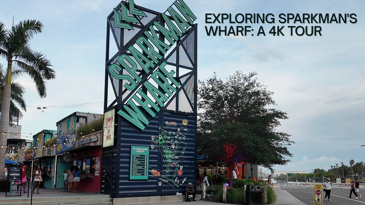 Tampa&rsquo;s Best Waterfront Hangout? | Sparkman Wharf 4K Walk