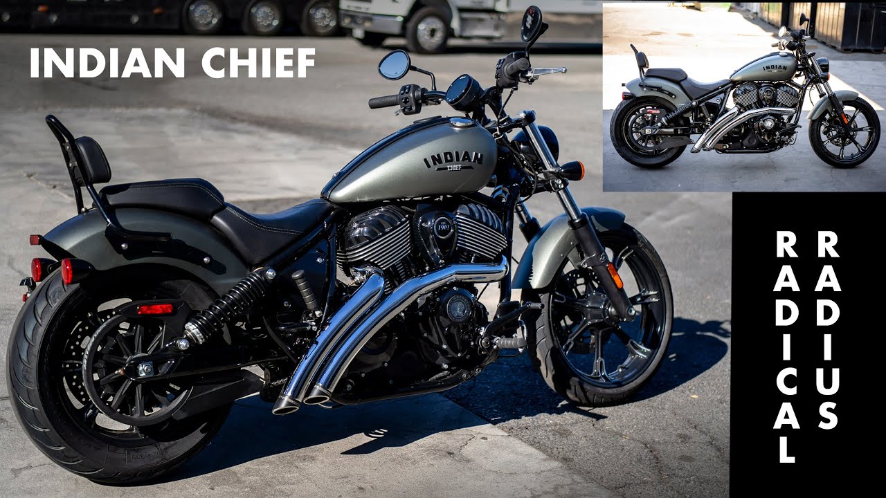 Indian Chief Radical Radius Motorcycle after market Exhaust. R&D First Audio Test