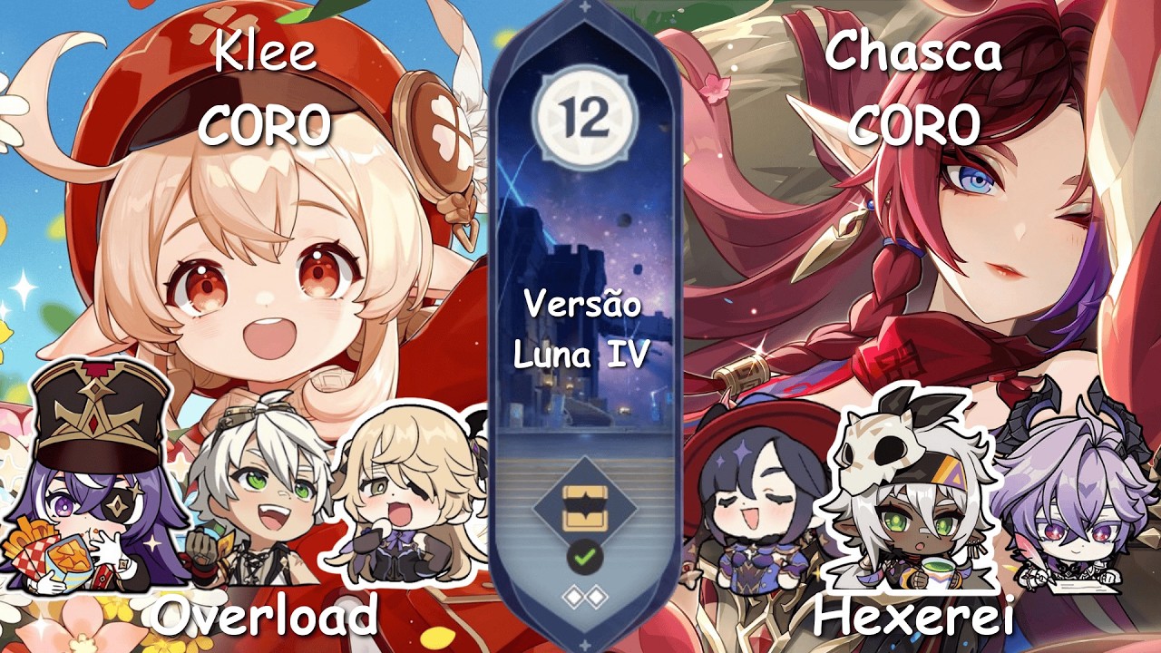 Spiral Abyss Piso 12 Showcase | C0R0 Klee & C0R0 Chasca | Genshin Impact Luna 4/6.3