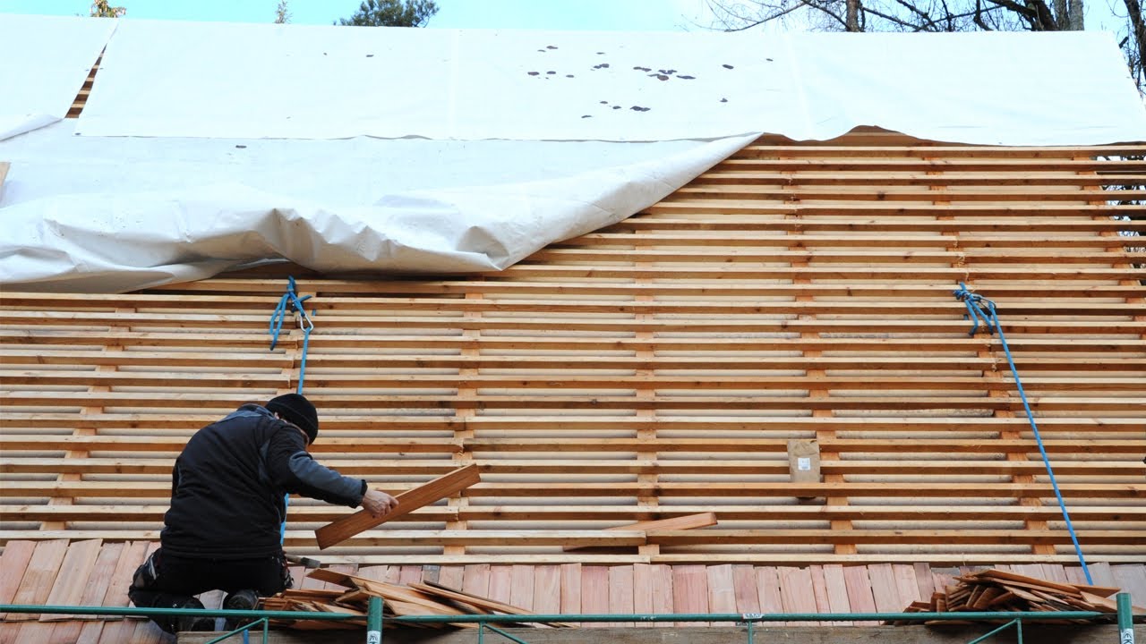 Herstellung von L&auml;rchen Scharschindeln - a guide on producing larch wood 